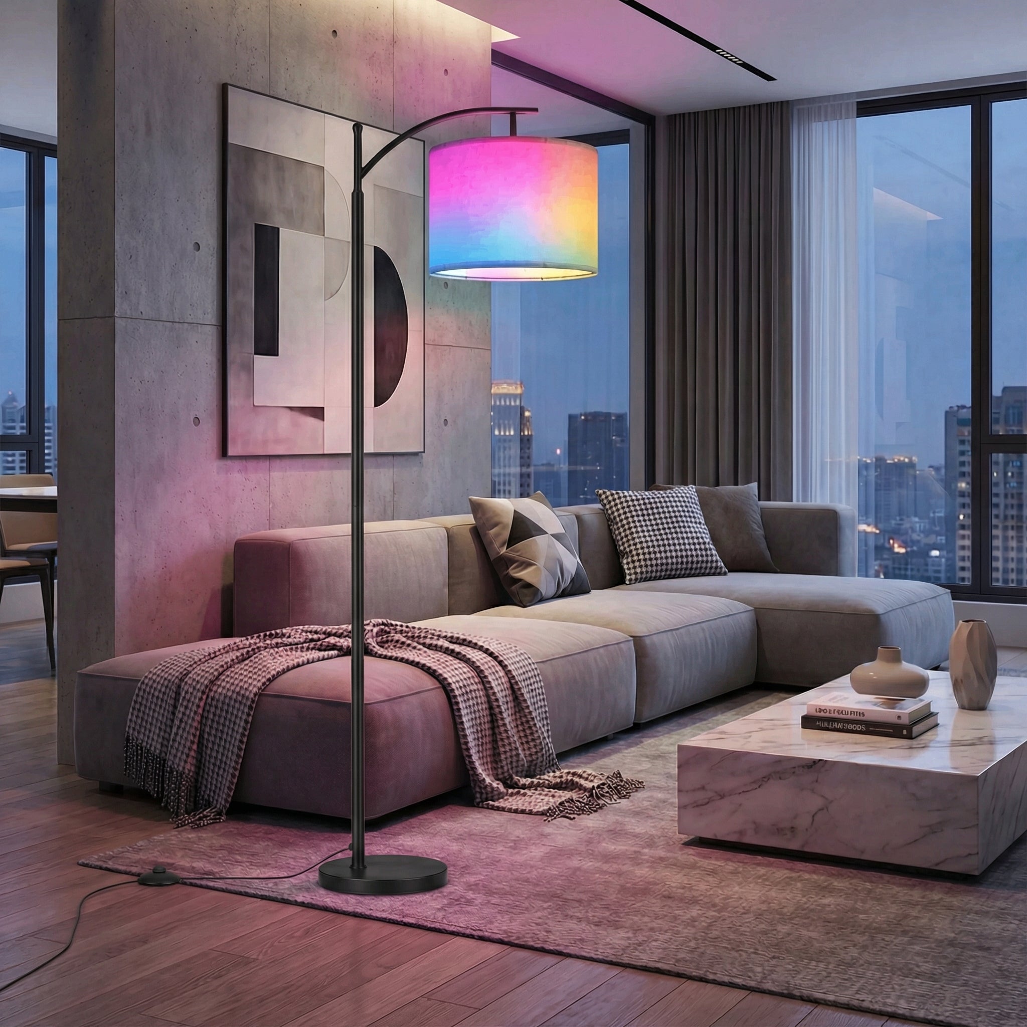 Auralis – chytrá Bluetooth LED stojací lampa s nastavitelným ambientním světlem