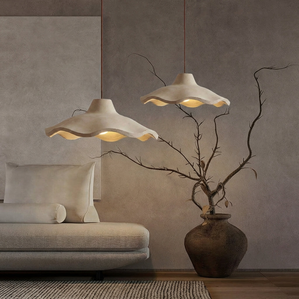 Aurelnn - Suspension fleur en ciment vintage