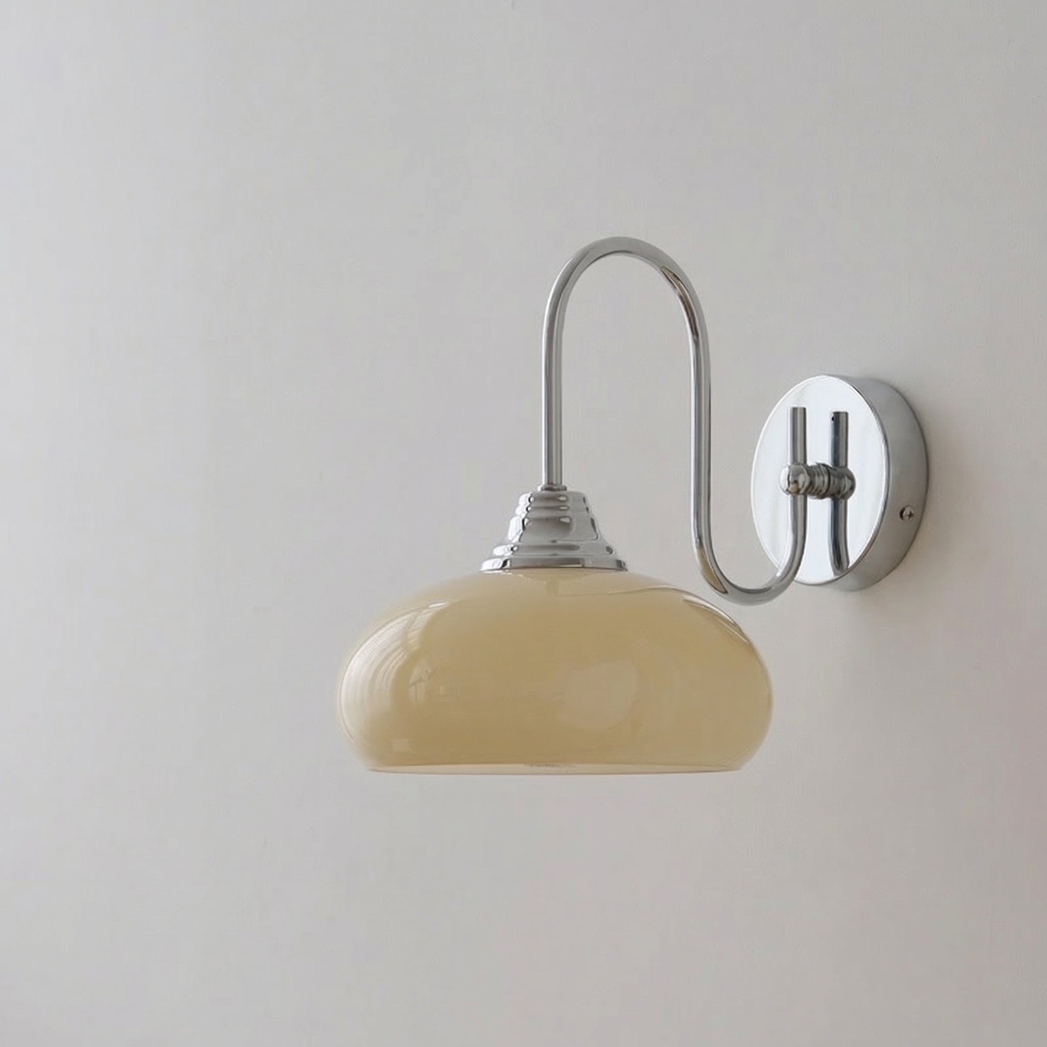 Veorin - Lampe murale en verre Bauhaus finition crème