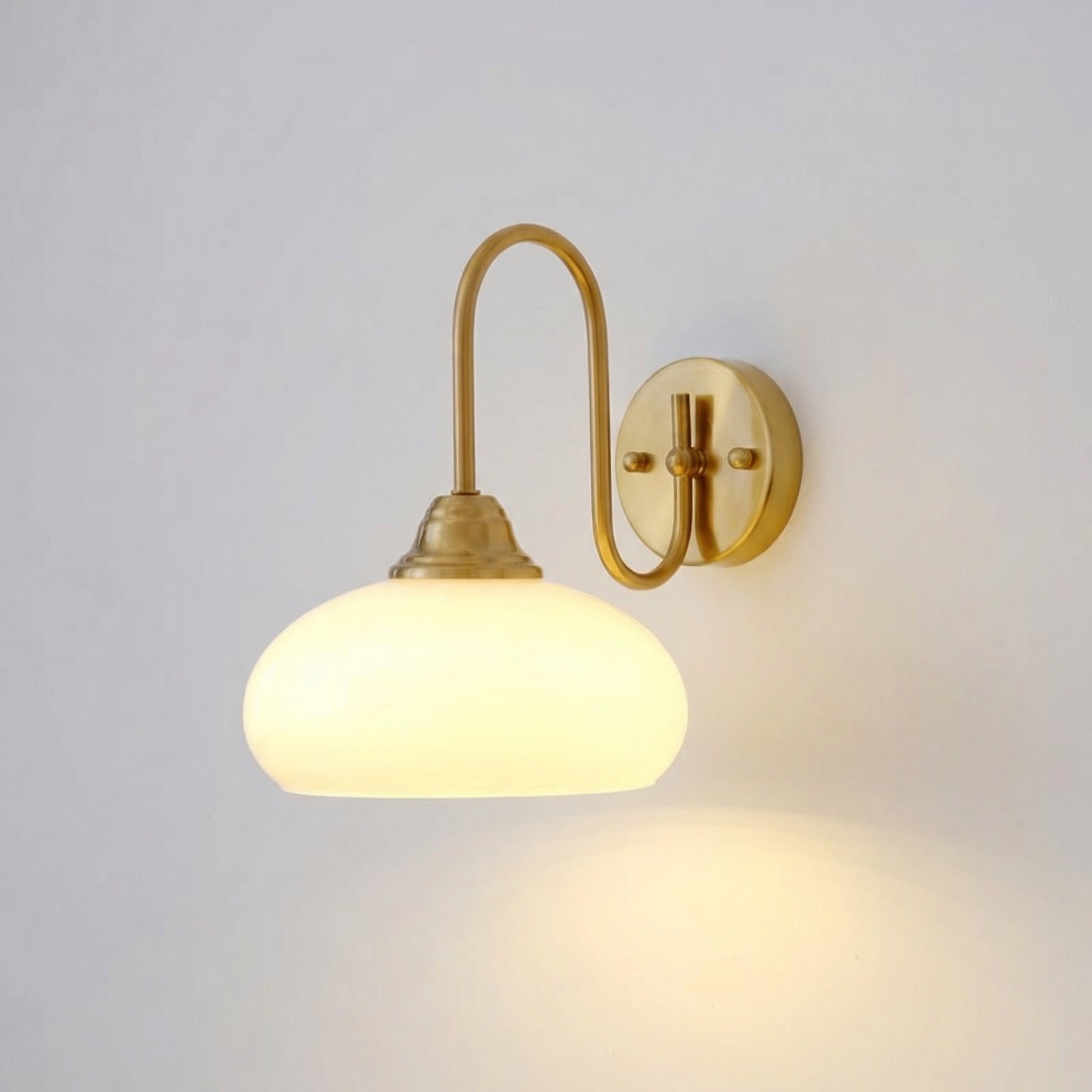 Veorin - Bauhaus Glass Wall Lamp Cream Finish
