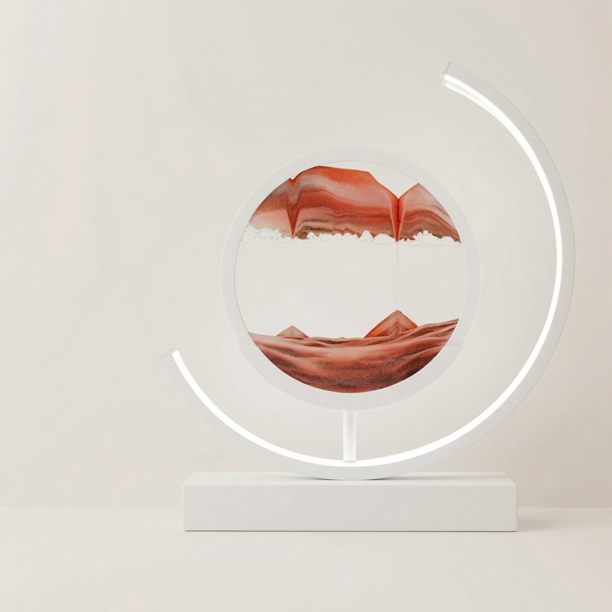 Virelith - Lampada da tavolo artistica 3D con sabbia mobile