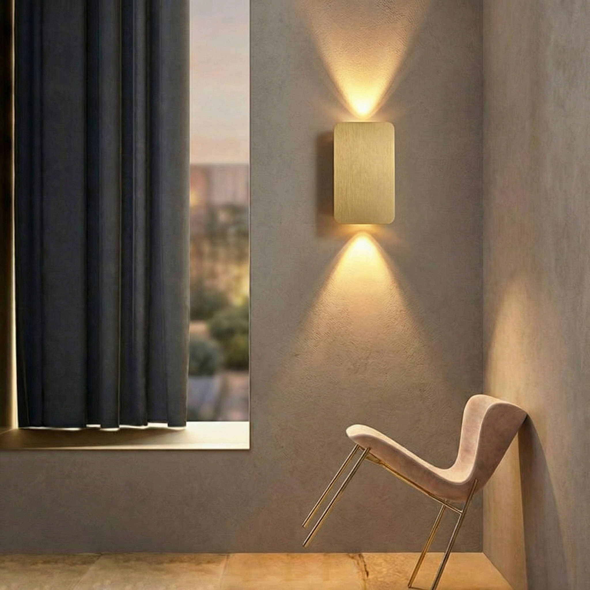 Cireonn - Brushed Aluminium Up Down Wall Lamp