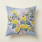 Ritzen - Housse de coussin botanique bleue