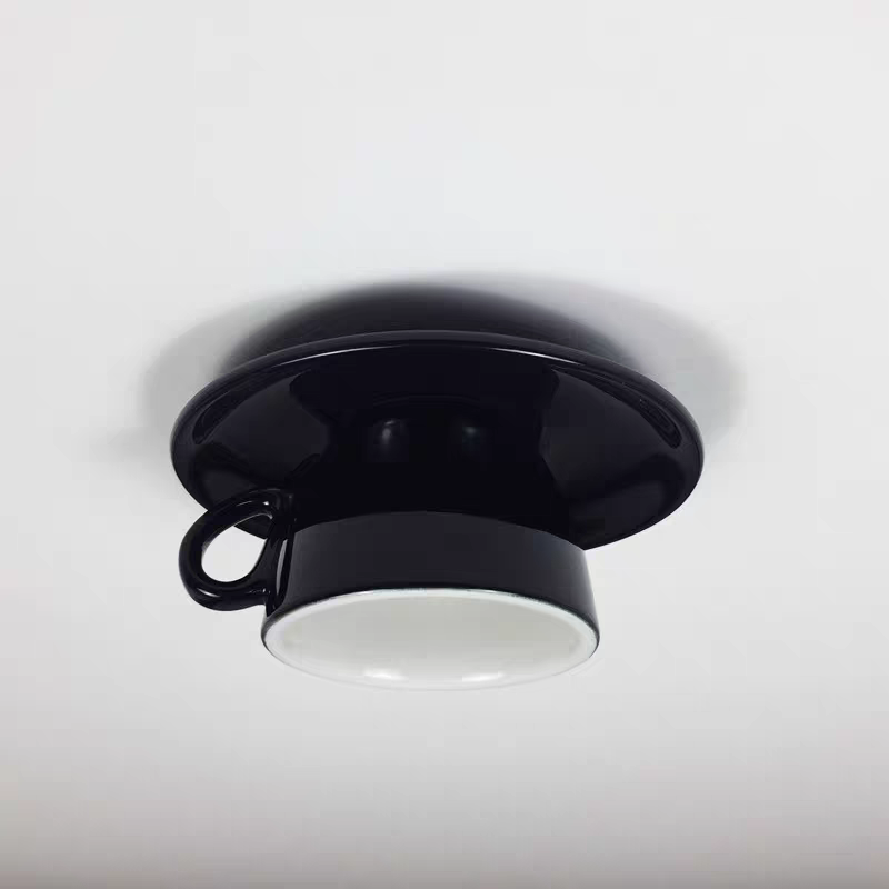 Valentin – Modern Ceiling Light Ceramic Coffee Cup Design Blue Pink Yellow