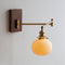 Caldaro - keramická nástěnná lampa s dřevěnou deskou, objímka E26 E27