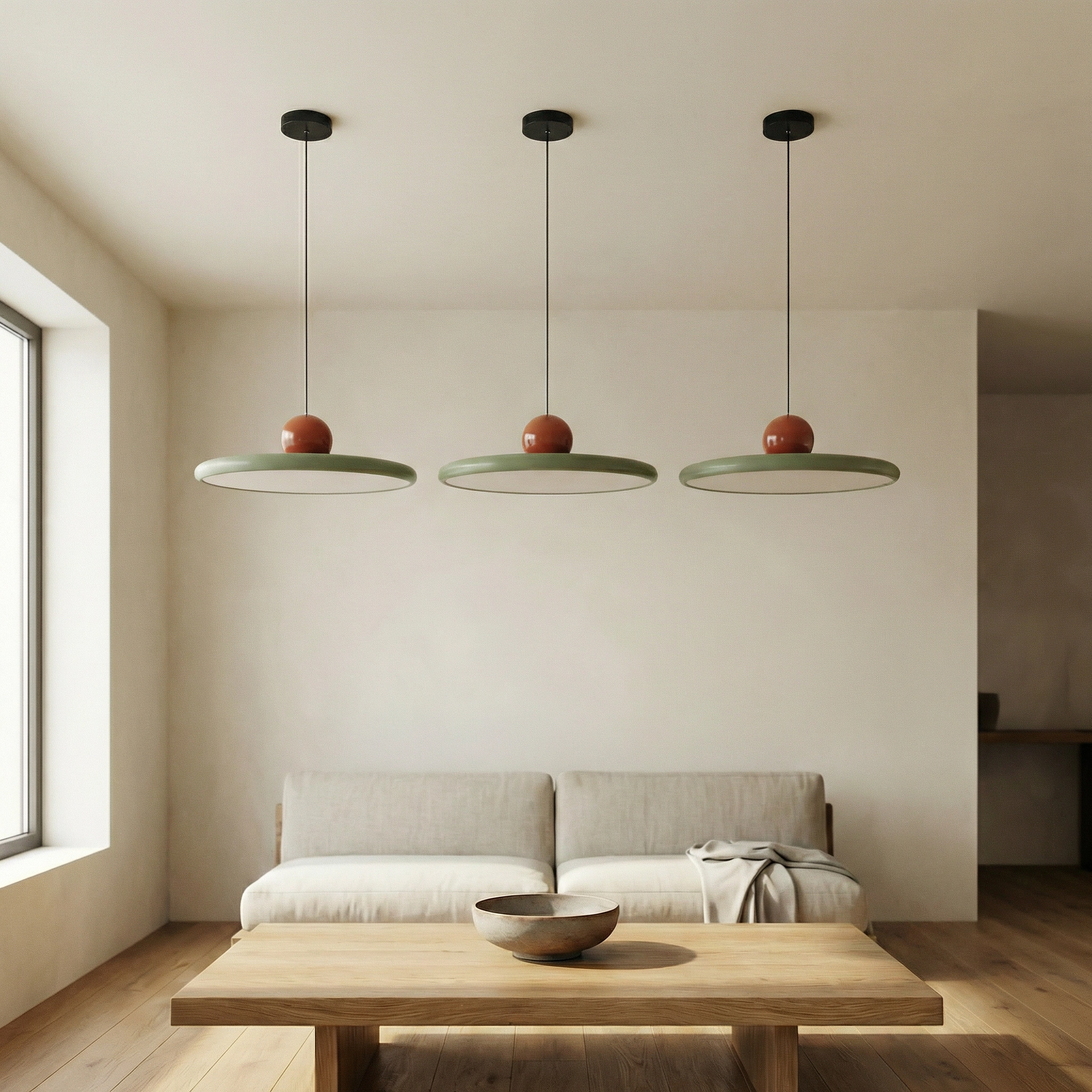 Clarion – závěsné skleněné svítidlo Bauhaus