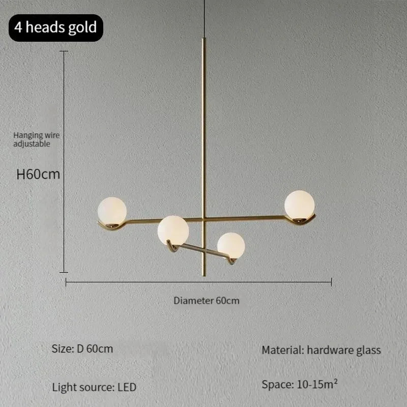 Elarose Sculptural Modern Ceiling Chandelier