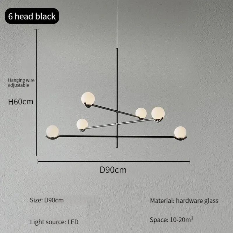 Elarose Sculptural Modern Ceiling Chandelier