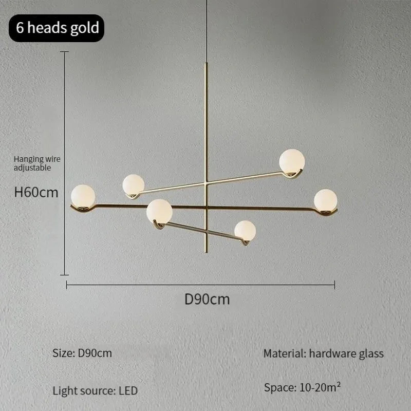 Elarose Sculptural Modern Ceiling Chandelier