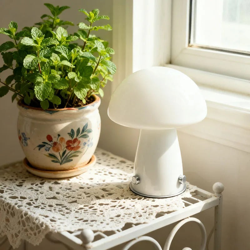 Minara - Lampada da tavolo a fungo in vetro