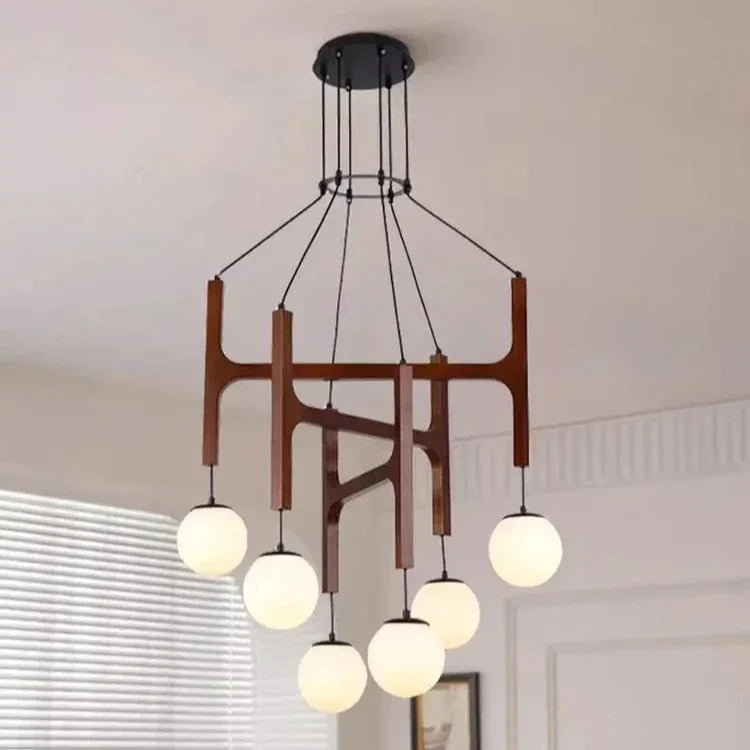 Aurevia – Elegant Sculptural Glass Chandelier