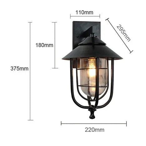 Thandor - Vintage Outdoor Wall Lamp