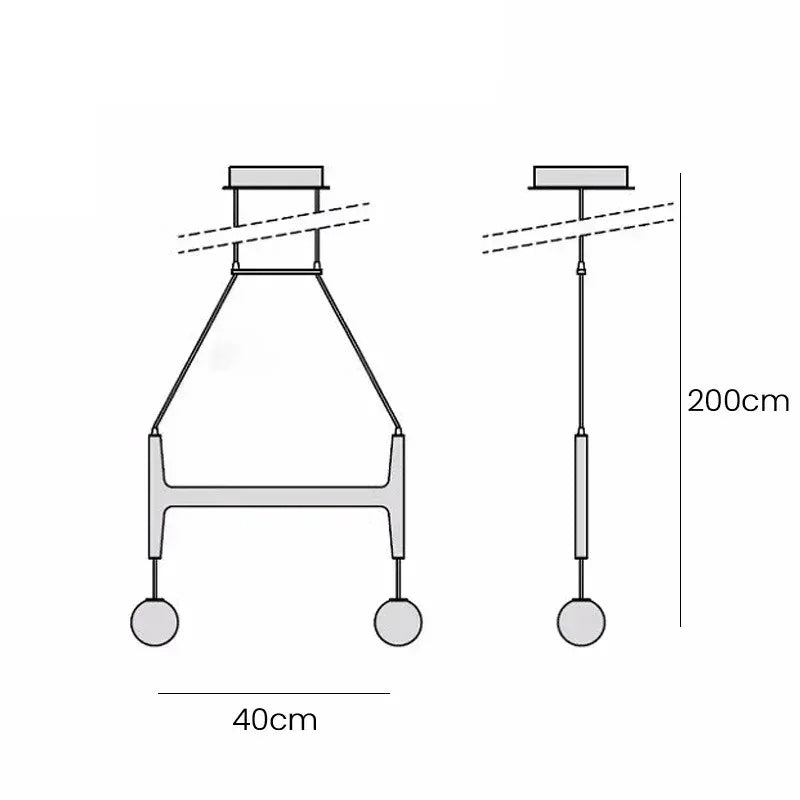 Aurevia – Lámpara de araña de vidrio elegante y escultórica