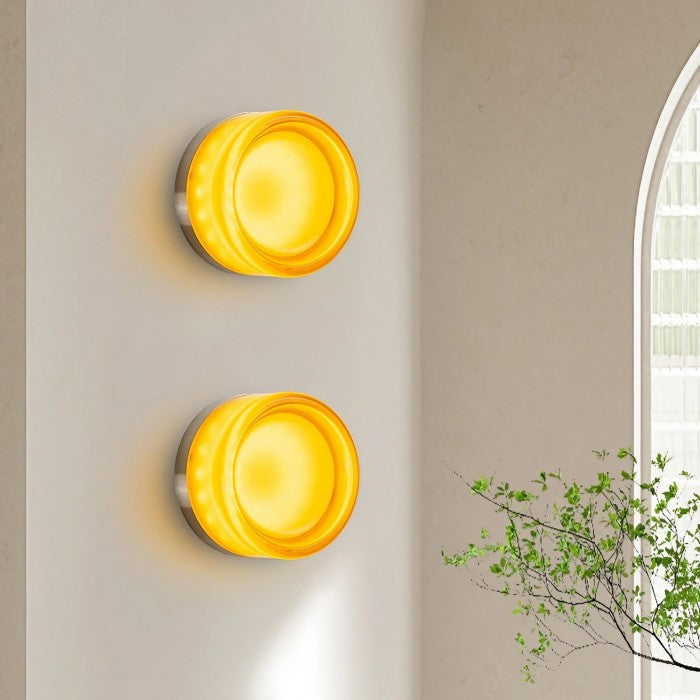 Amorda – Lámpara de Pared Redonda Moderna de Vidrio LED