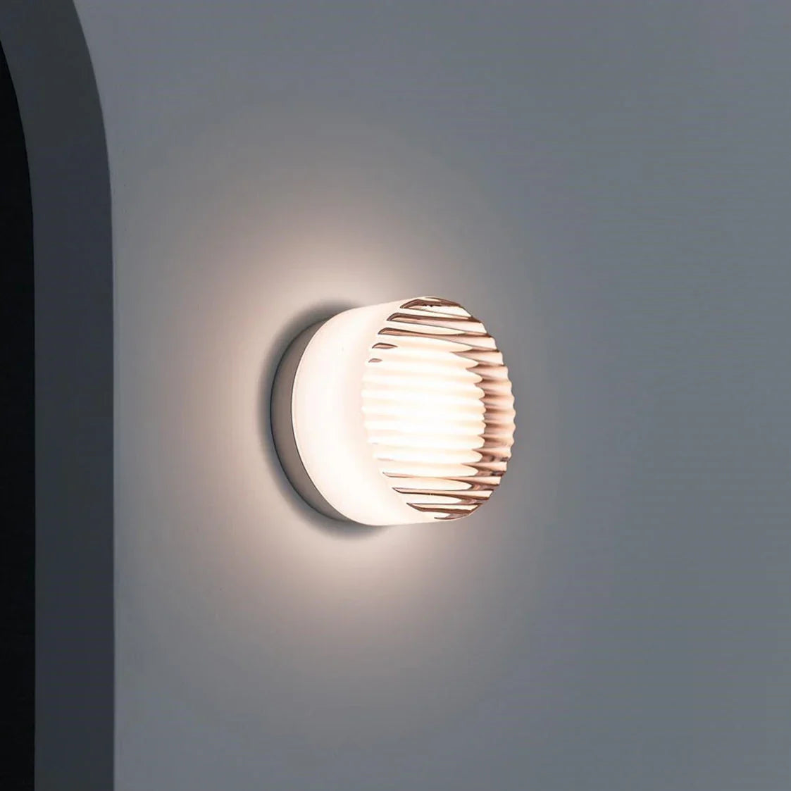 Amorda – Lámpara de Pared Redonda Moderna de Vidrio LED