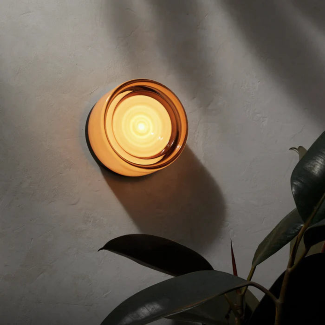 Amorda – Lámpara de Pared Redonda Moderna de Vidrio LED