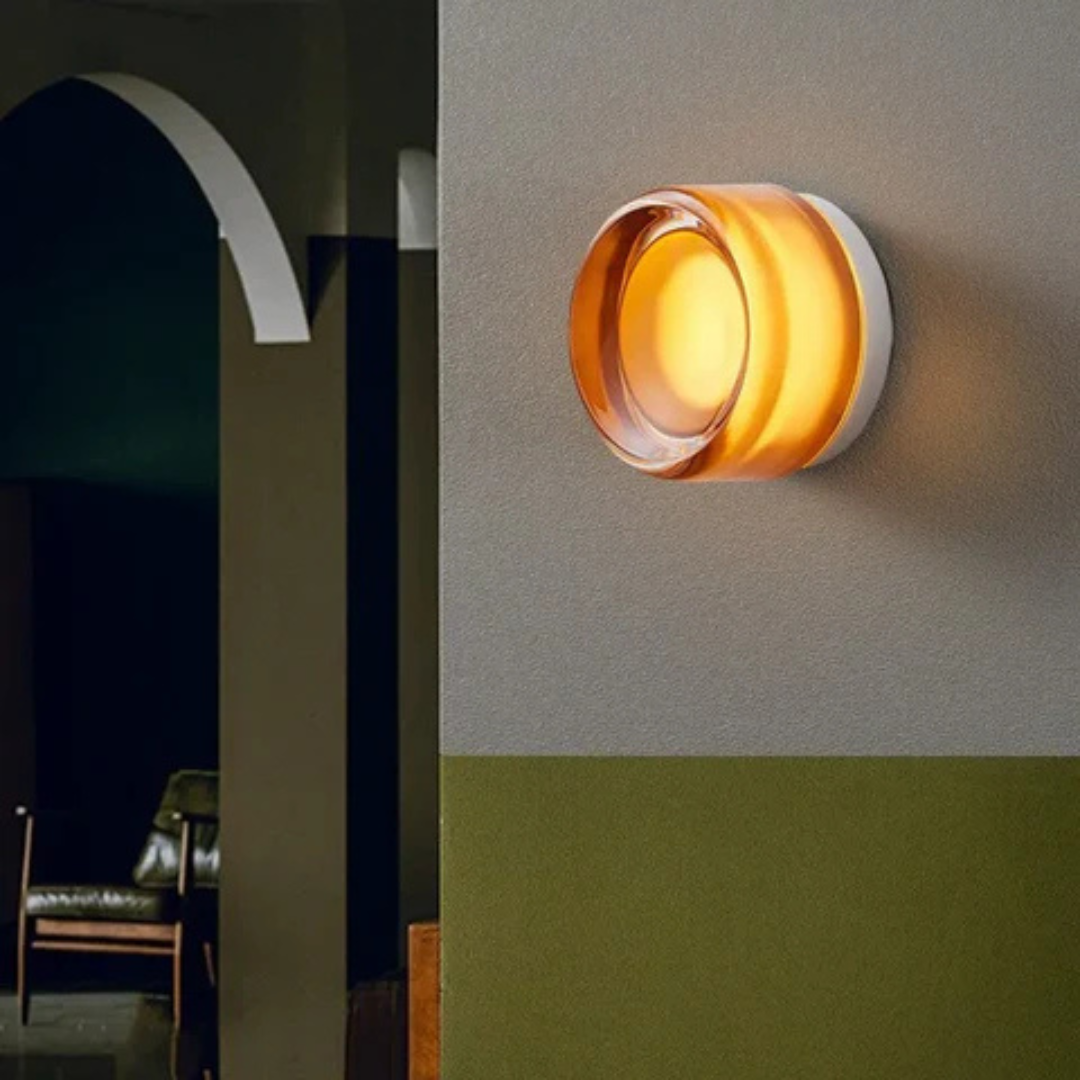Amorda – Lámpara de Pared Redonda Moderna de Vidrio LED