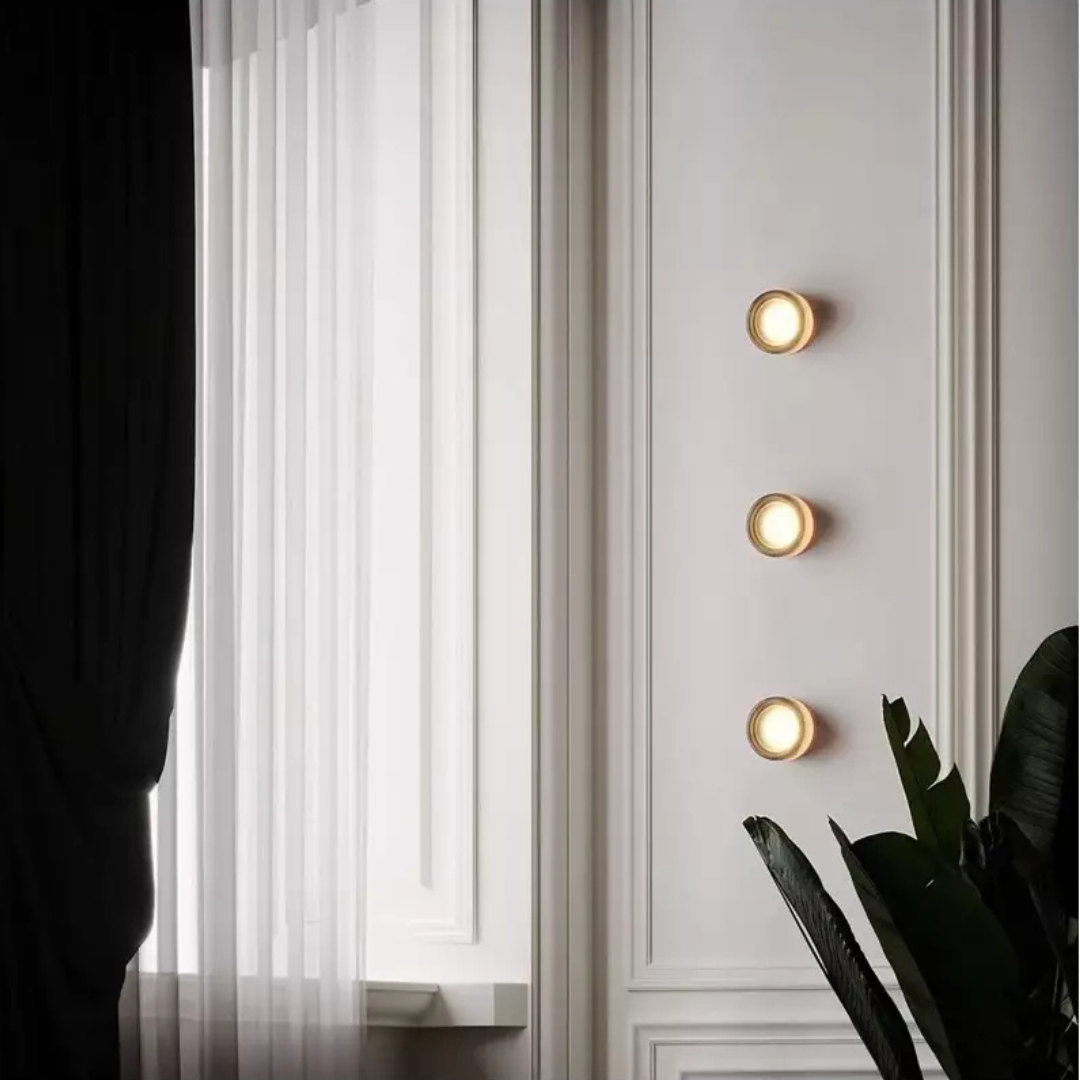 Amorda – Lámpara de Pared Redonda Moderna de Vidrio LED