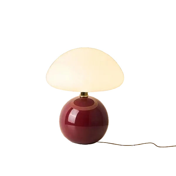Murom - Lampada da tavolo a forma di fungo con base in ceramica
