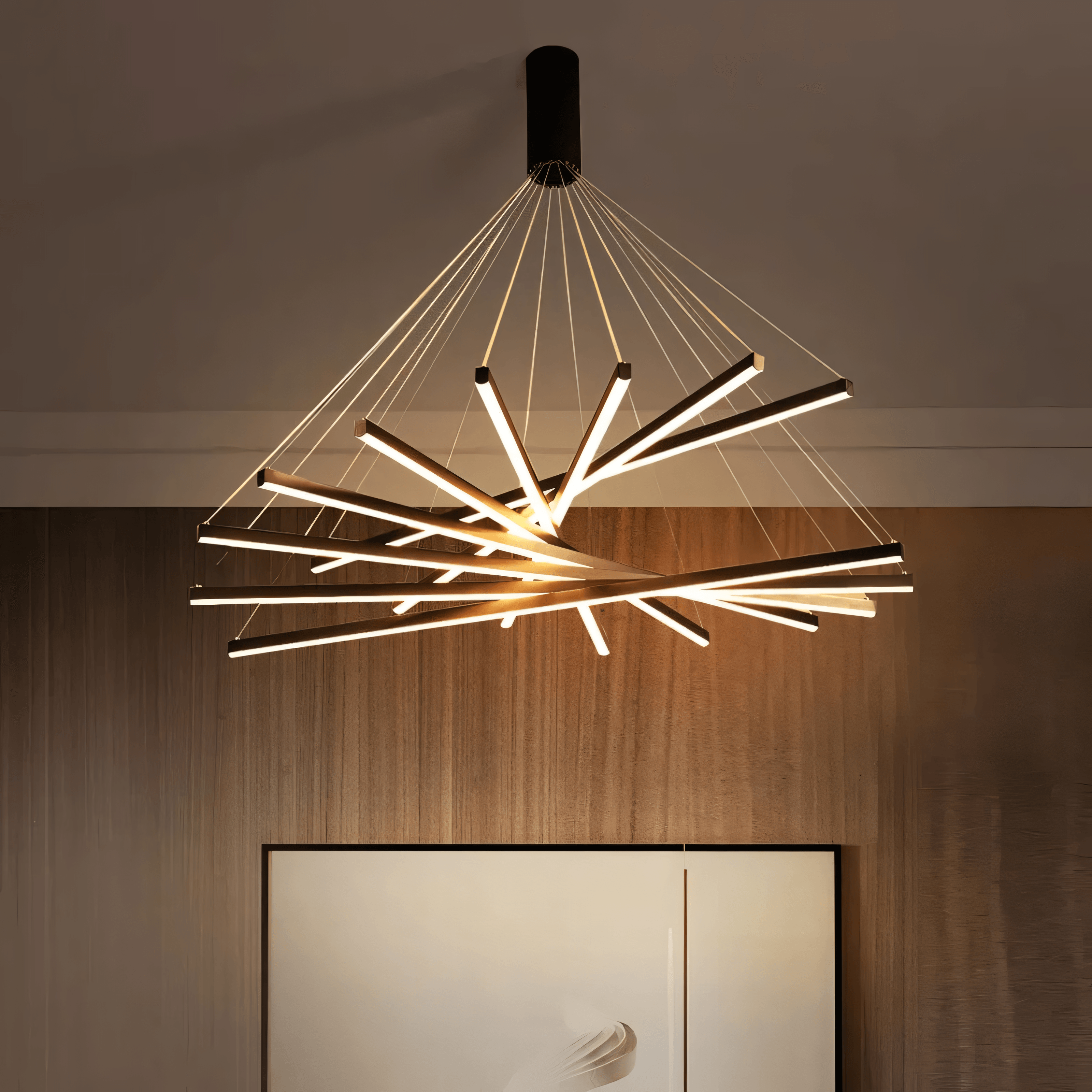 Barionyx – Nested Bar LED Chandelier for Modern Interiors
