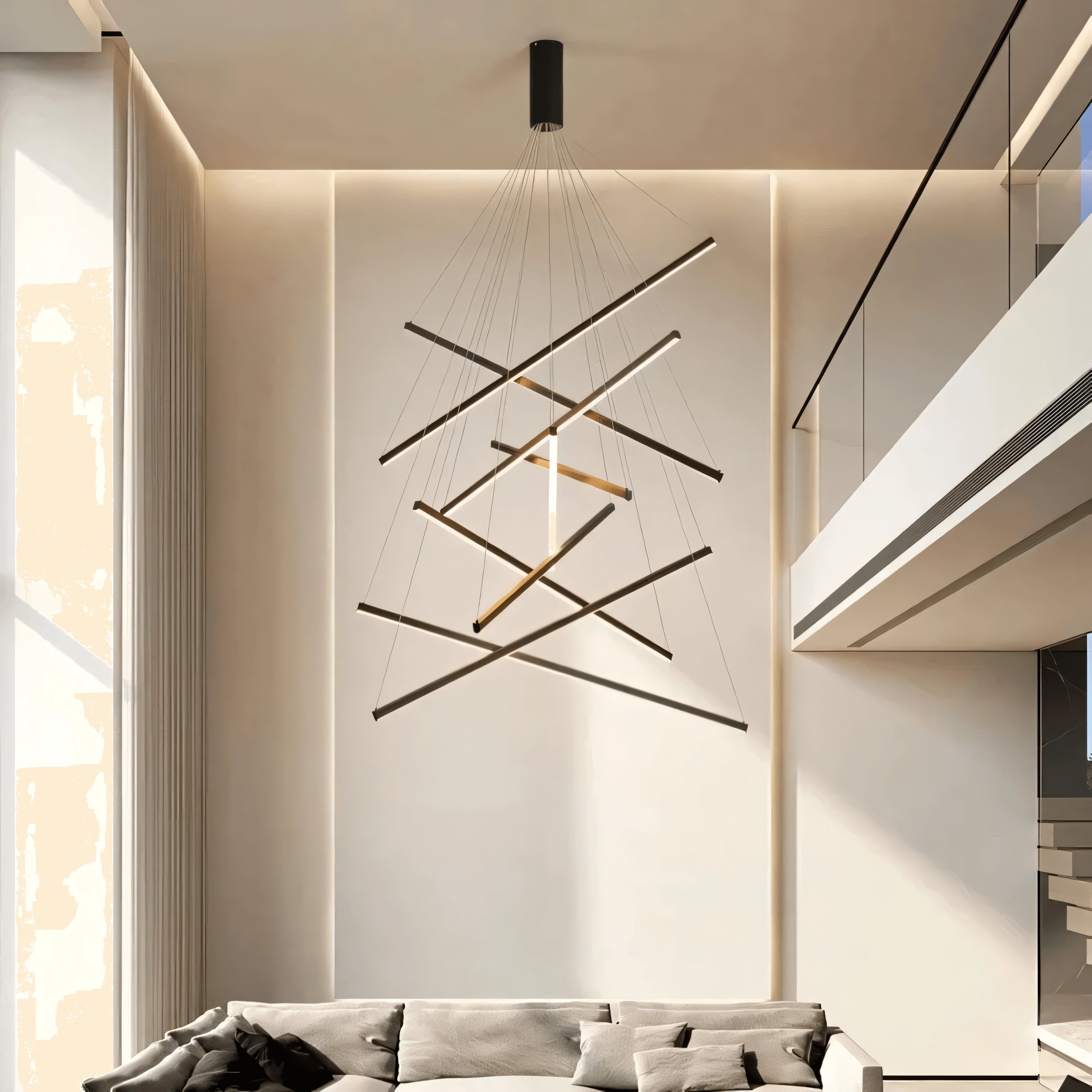 Barionyx – Nested Bar LED Chandelier for Modern Interiors