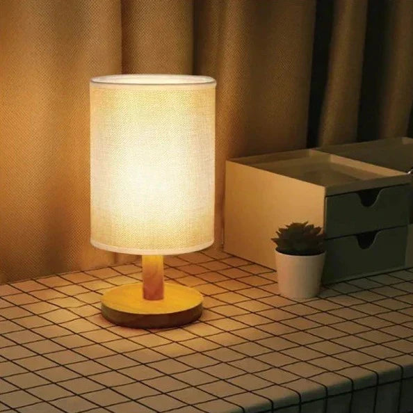 Aivaro - Organic Wood Linen Lamp Remote Control