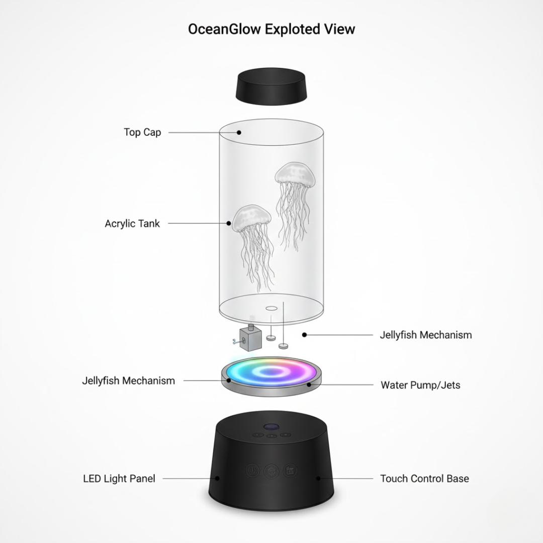 Ocealume - Lampada a LED a Medusa