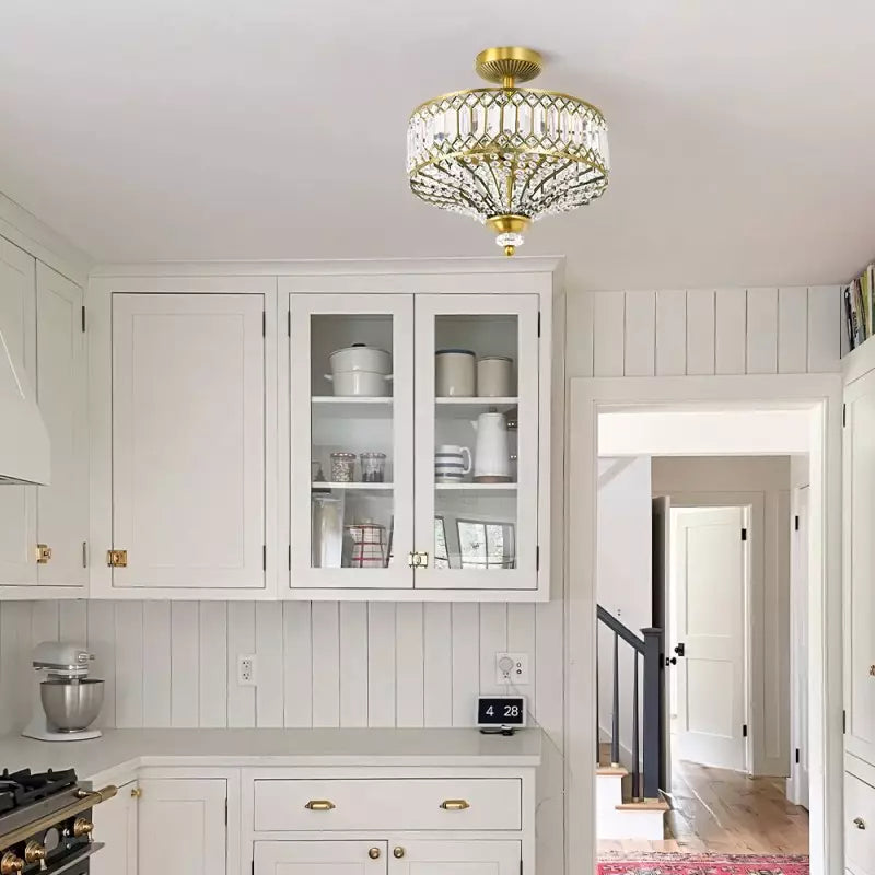 Crysalith – Luxury Crystal Drum Semi Flush Ceiling Light