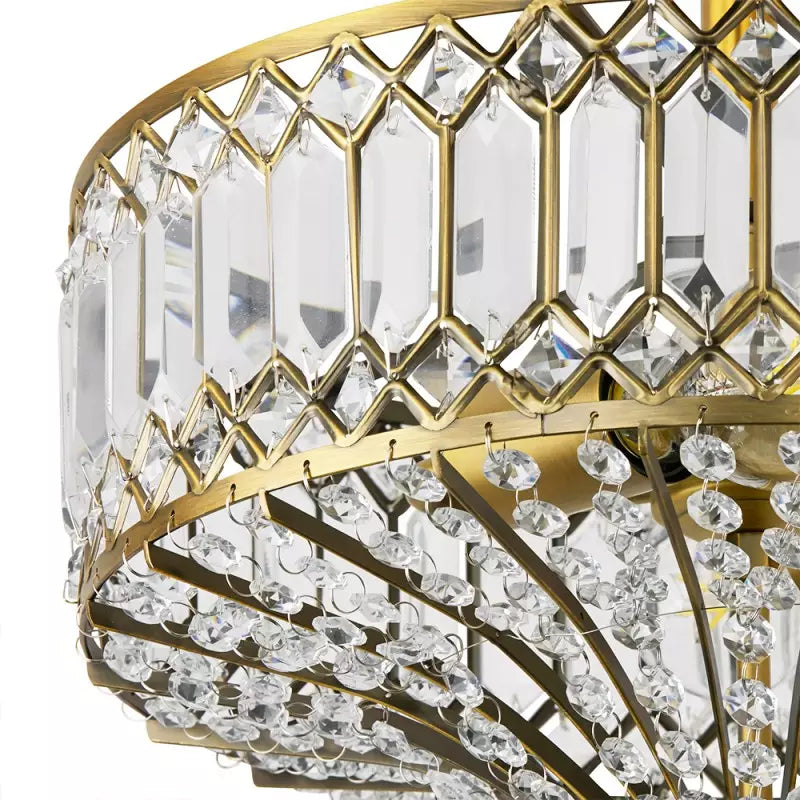Crysalith – Luxury Crystal Drum Semi Flush Ceiling Light