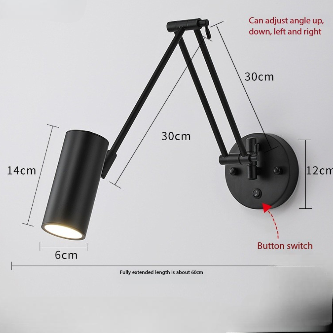 Axira – Aplique de Pared de Metal Moderno Ajustable