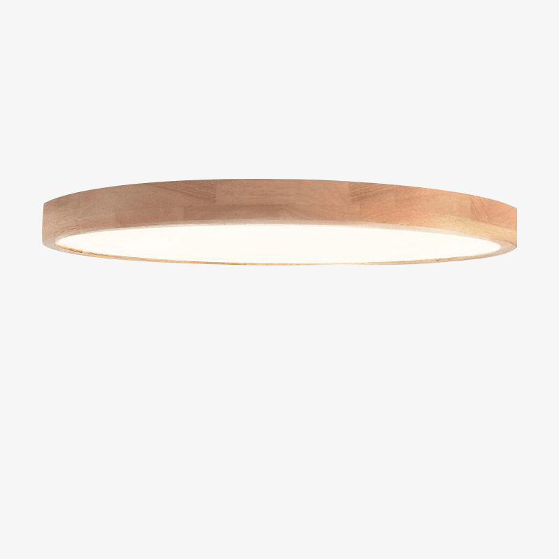 Nevek – Lumină de plafon LED rotundă din lemn ultra subțire