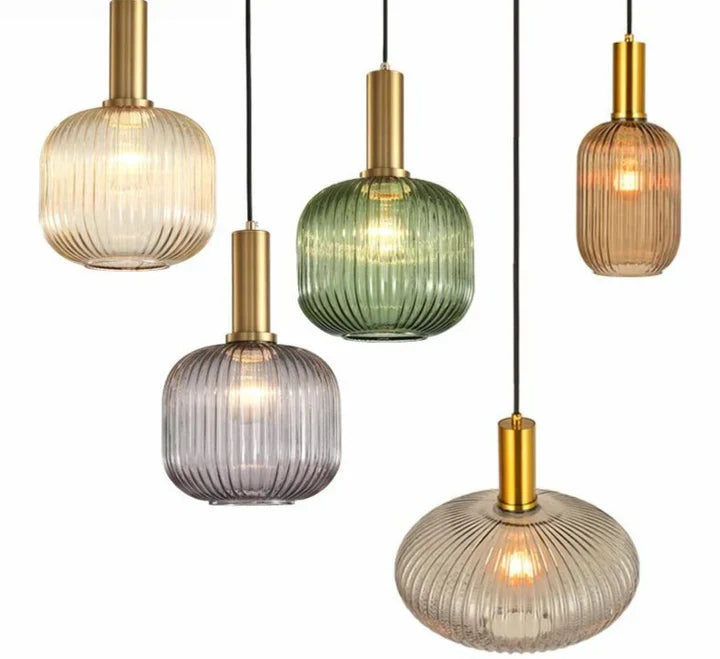 Ezryn - Nordic Colorful Glass Retro Pendant Light