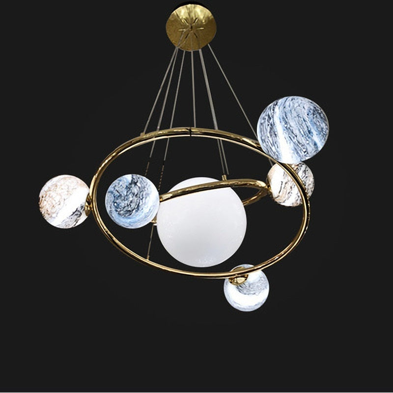 Orbionyx – Planet-Inspired Designer LED Chandelier