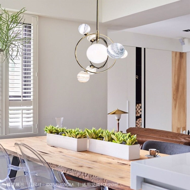 Orbionyx – Planet-Inspired Designer LED Chandelier