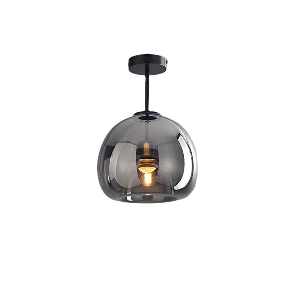 Meliora - Tinted Glass Bowl Semi Flush Ceiling Light