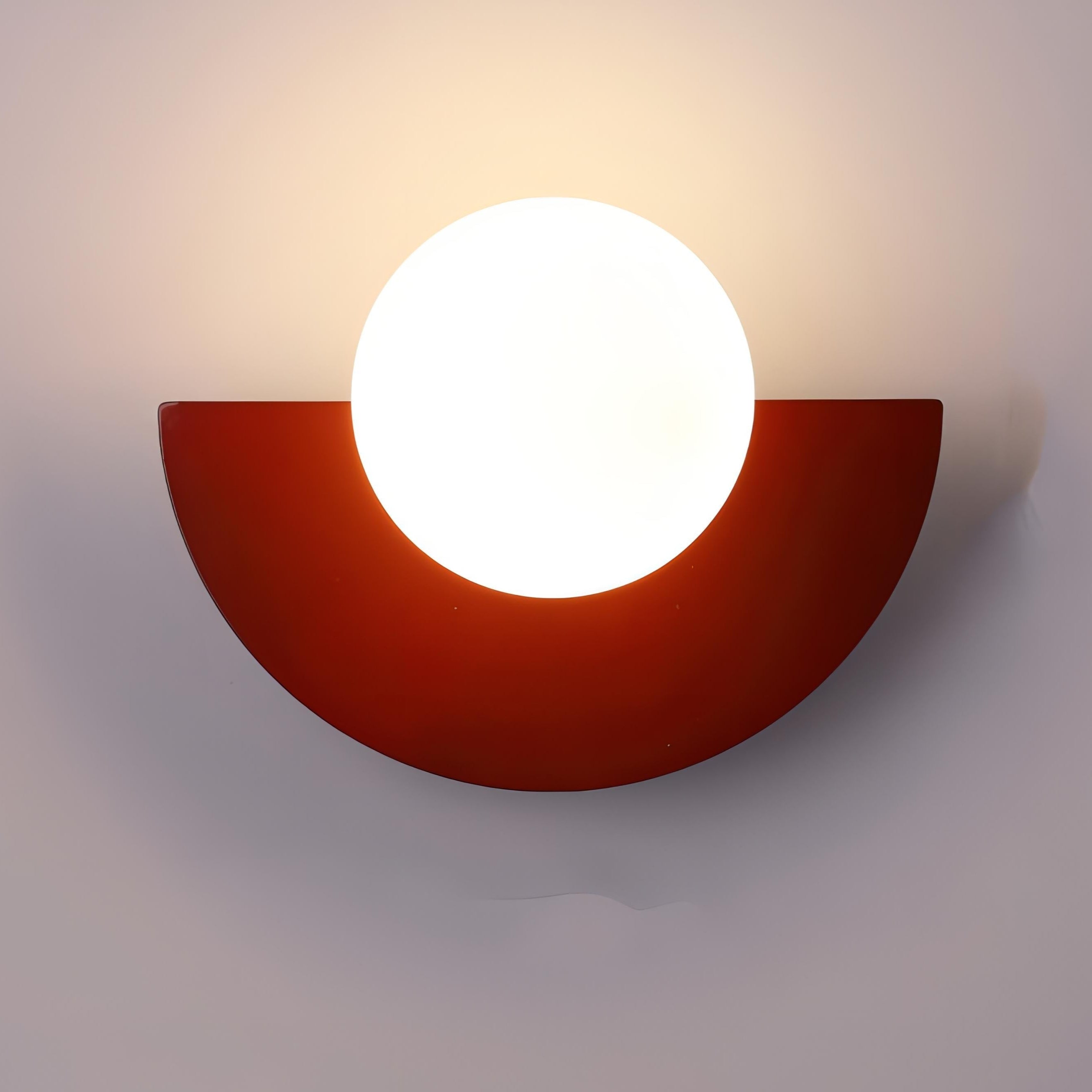 Naorena – Lampada da Parete a Semicerchio con Paralume Rotondo