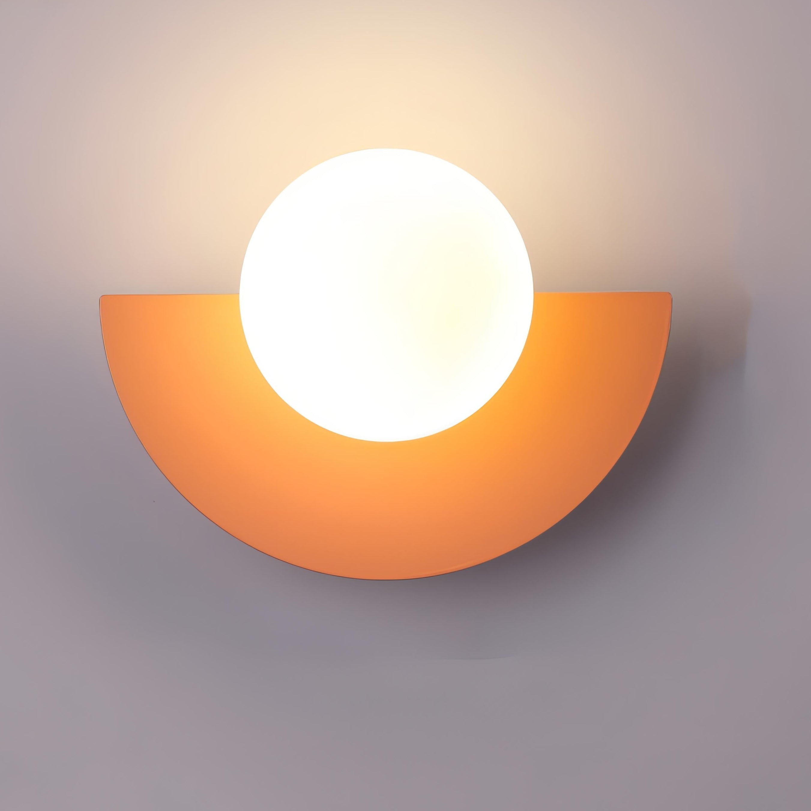 Naorena – Lampada da Parete a Semicerchio con Paralume Rotondo