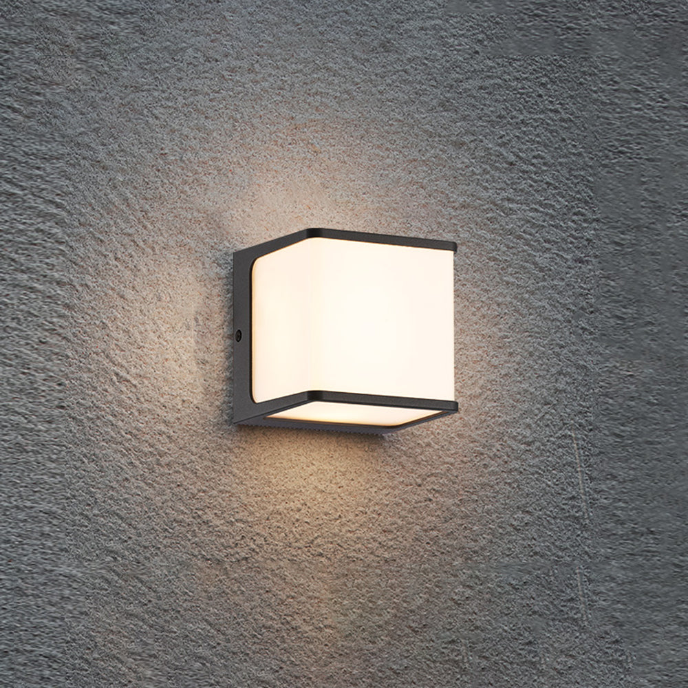 Aerion - Modern Minimalist Rectangular Acrylic Sensor Solar IP65 Waterproof Outdoor Wall Light
