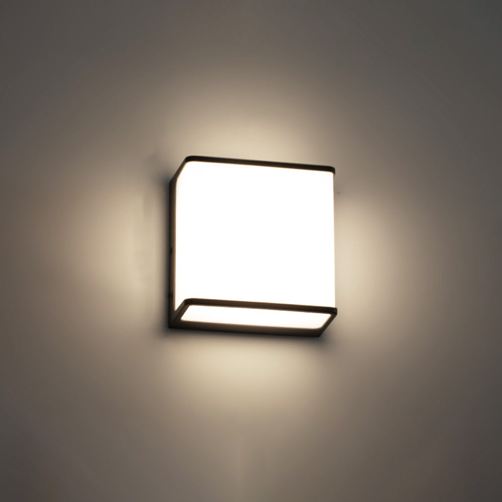 Aerion - Modern Minimalist Rectangular Acrylic Sensor Solar IP65 Waterproof Outdoor Wall Light