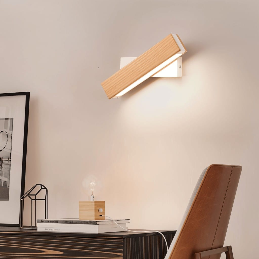 Aurevik – Aplique de Pared de Madera Ajustable