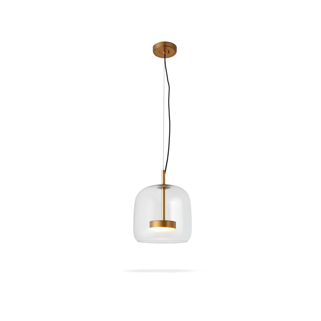 Ceyra – LED závěsné svítidlo do jídelny vintage sklo
