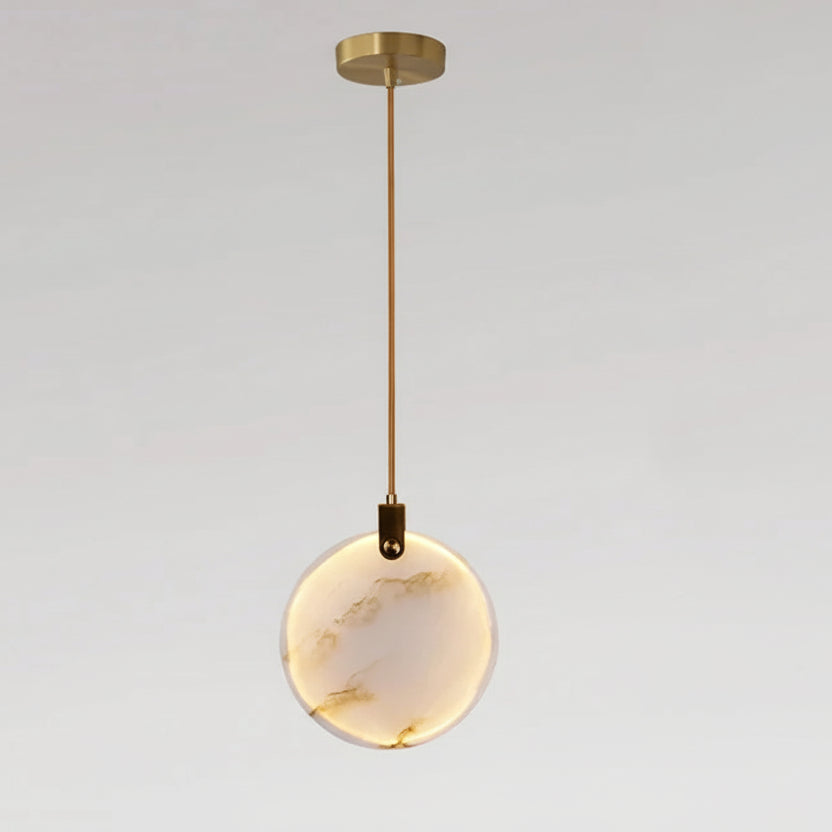 Lenzara - Suspension disque en albâtre espagnol