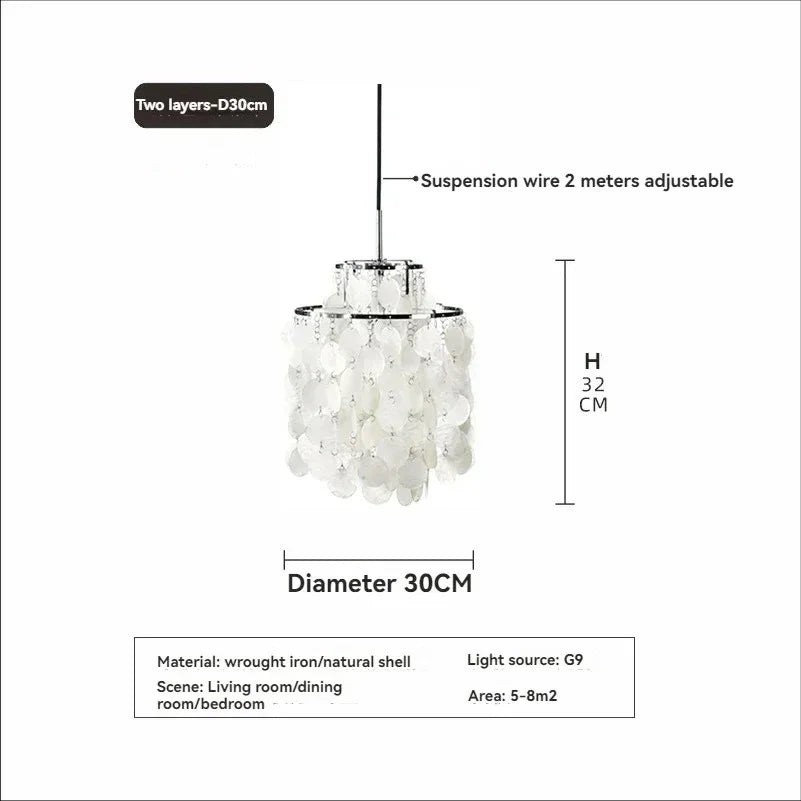 Mirellae - Szoborszerű Tengeri Kagyló Ihlette Függőlámpa