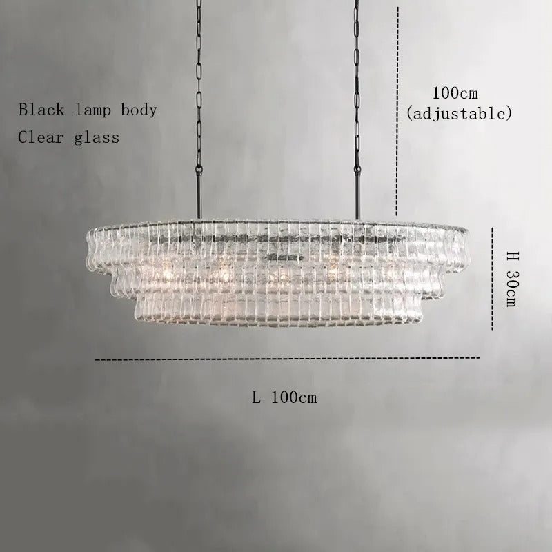 Renvara- Lámpara colgante de cristal con diseño vintage