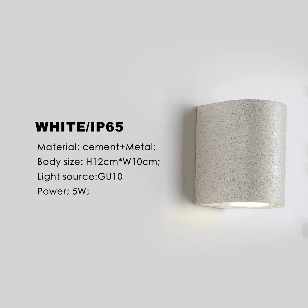 Drovian - Lámpara de pared exterior de cemento
