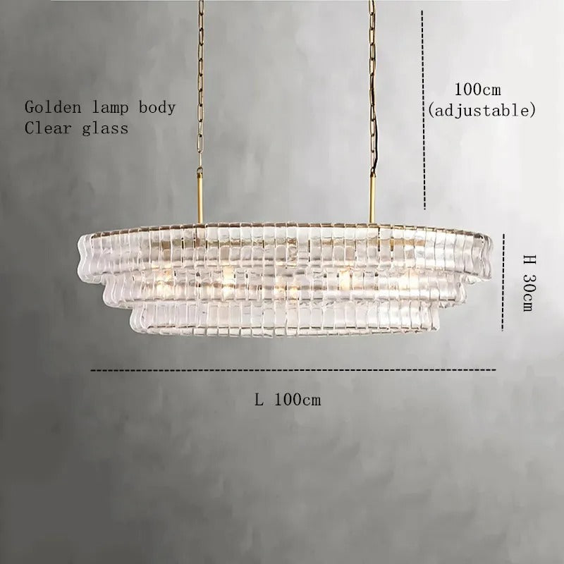 Renvara- Lámpara colgante de cristal con diseño vintage