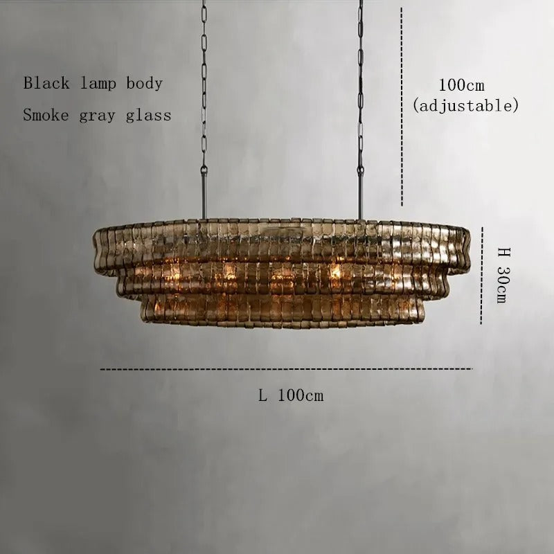 Renvara- Lámpara colgante de cristal con diseño vintage