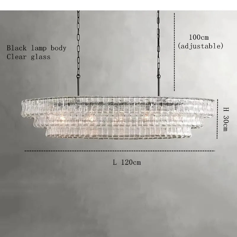 Renvara- Lámpara colgante de cristal con diseño vintage