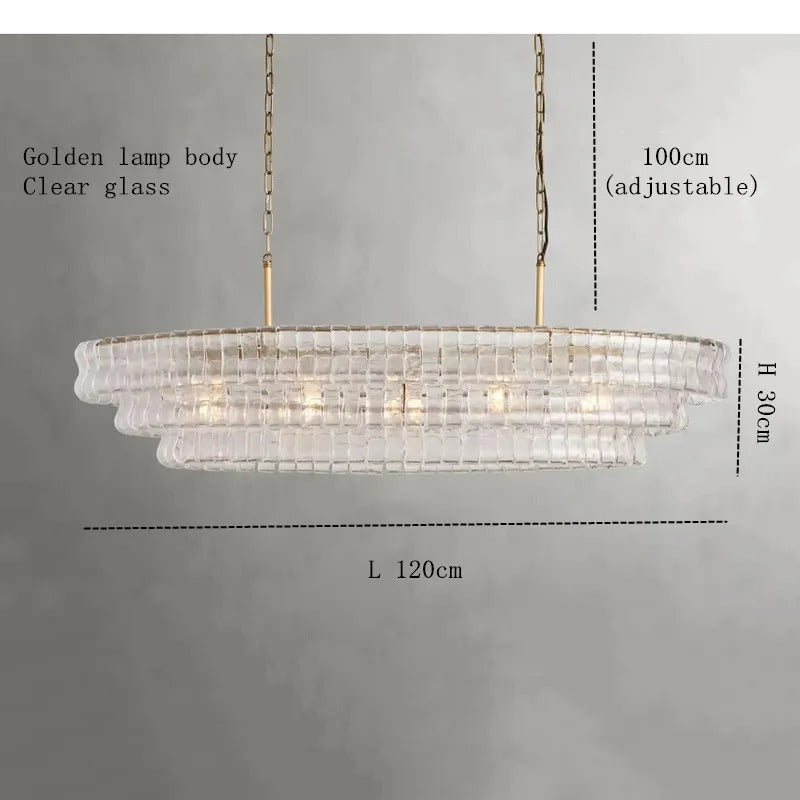 Renvara- Lámpara colgante de cristal con diseño vintage