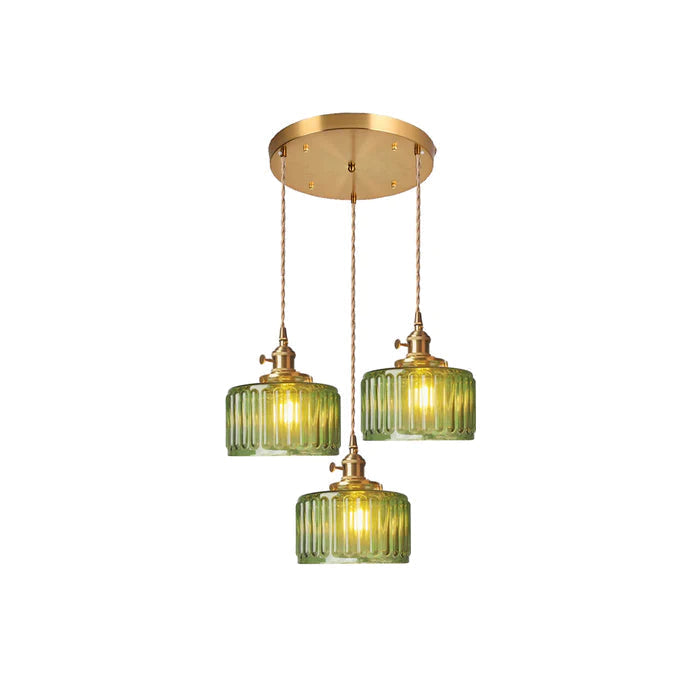 Elyan - vintage skleněná závěsná lampa